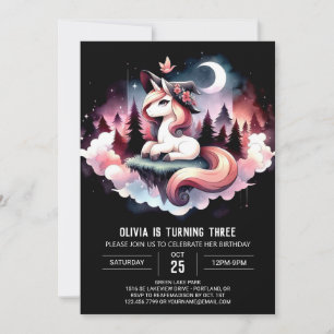 Invitation Boho Dreamy Horse Anniversaire