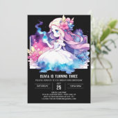 Invitation Boho Dreamy Princess Anniversaire (Debout devant)