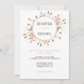 Invitation Boho Dried Watercolor Floral Wedding (Devant)