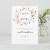 Invitation Boho Dried Watercolor Floral Wedding (Debout devant)
