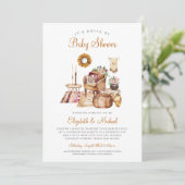 Invitation Boho Drive Par Terracotta Baby shower Neutre (Debout devant)