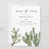 Invitation Boho du désert des Cactus modernes Sauvez le Maria (Devant)