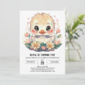 Invitation Boho Duckkling Anniversaire (Debout devant)