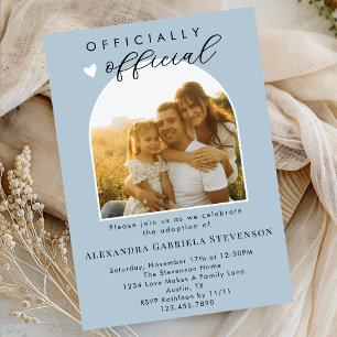 Invitation Boho Dusty Blue Célébration officielle de la journ