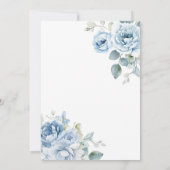Invitation Boho Dusty Blue Floral Love in Bloom Fête des mari (Dos)