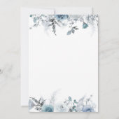 Invitation Boho Dusty Blue Slate Pastel Floral Pampas Mariage (Dos)