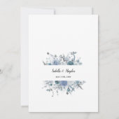 Invitation Boho Dusty Blue Slate Pastel Gold Foil Mariage Inv (Dos)