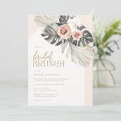Invitation Boho Dusty Floral Bridal Brunch (Debout devant)