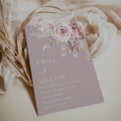 Invitation Boho Dusty Rose Blush Floral Mariage