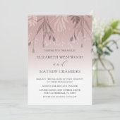 Invitation Boho Dusty Rose Gold Pressing Mariage (Debout devant)