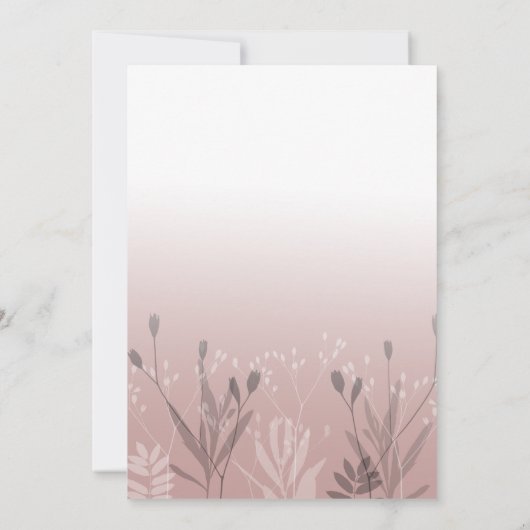 Invitation Boho Dusty Rose Gold Pressing Mariage (Dos)
