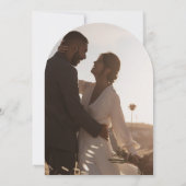 Invitation Boho Dusty Rose Rose Photo Arch Mariage espagnol (Dos)