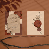 Invitation Boho Earth Tone Arch Folith Terracotta Mariage