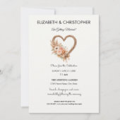 Invitation Boho Earthy Elegant Simple Wedding (Devant)