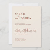 Invitation Boho Earthy Moderne Unique Qr Code Script Photo (Devant)