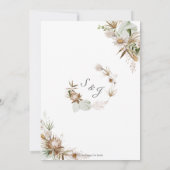 Invitation Boho Earthy Protea Palm Rust Brown Rustique Mariag (Dos)