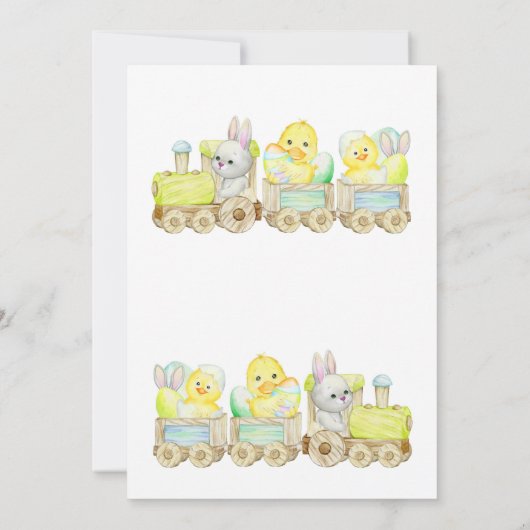 Invitation Boho Easter Chicks Cho Cho Train Baby shower Invit (Dos)