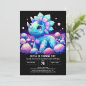 Invitation Boho éditable Dinosaur Digital Anniversaire (Debout devant)