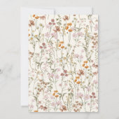 Invitation Boho Elegant Baby shower Fleur sauvage Terracotta (Dos)