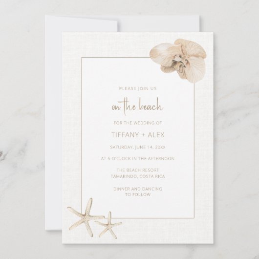 Invitation Boho Elegant Beach Wedding (Devant)