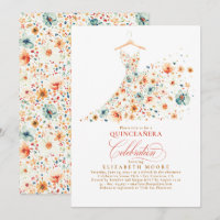 Boho Elegant Fleur sauvage Floral Fall Quinceanera