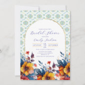 Invitation Boho Elegant Floral Méditerranéen (Devant)