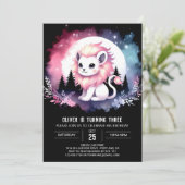 Invitation Boho Elegant Lion Anniversaire (Debout devant)