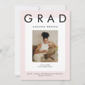 Invitation Boho Elegant Magazine Couverture Grad 2025 (Devant)