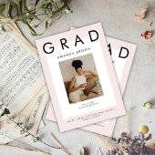 Invitation Boho Elegant Magazine Couverture Grad 2025