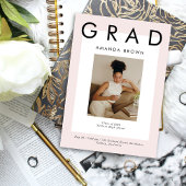 Invitation Boho Elegant Magazine Couverture Grad 2025