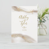 Invitation Boho Elegant Mariage Côtier (Debout devant)