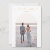 Invitation Boho Elegant Orange Joshua Tree Mariage (Dos)