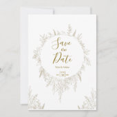 Invitation Boho Elegant Romantique Rustique Floral Mariage (Devant)