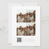 Invitation Boho Elegant Script QR Code Photo Budget Mariage (Dos)