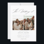 Invitation Boho Elegant Script QR Code Photo Budget Mariage<br><div class="desc">Capturez votre histoire d'amour avec notre Faire-part de mariage Boho Elegant Script QR Code Photo Budget. Cette carte rustique mais élégante est idéale pour un mariage en plein air dans le désert. Avec une palette beige chaleureuse et un design minimaliste, il allie style moderne et charme intemporel. La calligraphie manuscrite...</div>
