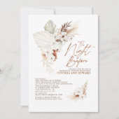 Invitation Boho Elegant Terracotta Floral Rehearsal Dinner (Devant)