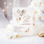 Invitation Boho Elegant Terracotta Floral Rehearsal Dinner<br><div class="desc">The Night Before rehearsal dinner invitations with the beautiful soft hues pampas grass,  dried palm leaves,  white orchids and bright terracotta flowers.</div>
