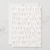 Invitation Boho Elephant Stars Lune Beige Neutre Baby shower (Dos)