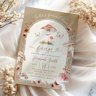 Invitation Boho Elle a trouvé ses champignons Fête des mariée