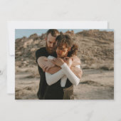 Invitation Boho en gras noms noir blanc photo mariage photo (Dos)