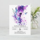 Invitation Boho Enchanted Enfants Fée Anniversaire (Debout devant)