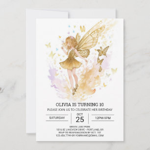 Invitation Boho Enchanted Fée Anniversaire Célébration