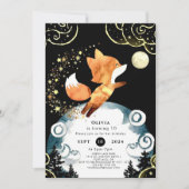 Invitation Boho Enchanted Fox Anniversaire (Devant)