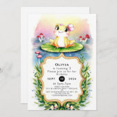 Invitation Boho Enchanted Frog Anniversaire (Devant / Derrière)