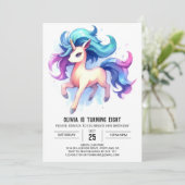 Invitation Boho Enfants Cheval Anniversaire (Debout devant)