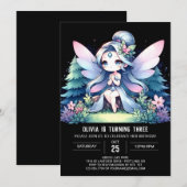Invitation Boho Enfants Fairy Anniversaire (Devant / Derrière)