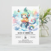 Invitation Boho Enfants Singe Anniversaire (Debout devant)