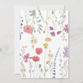 Invitation Boho Enregistrer La Date, Fleur sauvage Enregistre (Dos)