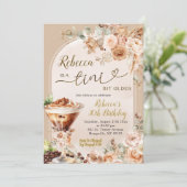 Invitation Boho Espresso Martini Tini Un Peu Plus Vieux Anniv (Debout devant)