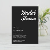 Invitation Boho et Retro Black | FÊTE DES MARIÉES (Debout devant)